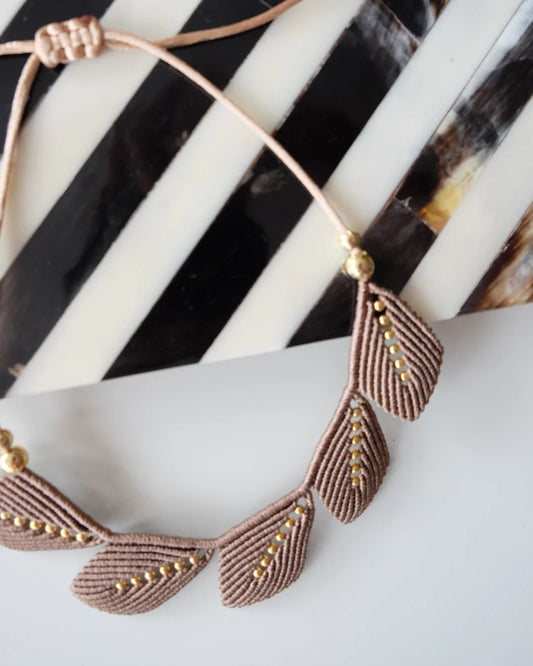 Collar Aura Hojas Visón de Coper · detalle 1