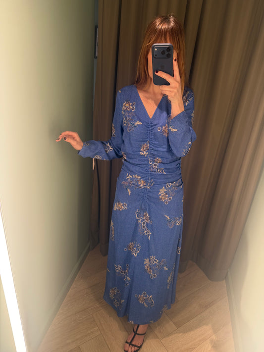 Vestido Pamela blue bloom