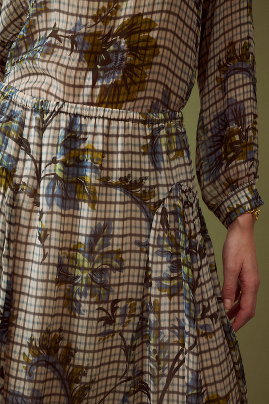 Falda Paco de Josephine en viscosa con estampado floral sobre cuadro – PORTICO Concept, Turó Park Barcelona (vista 2)