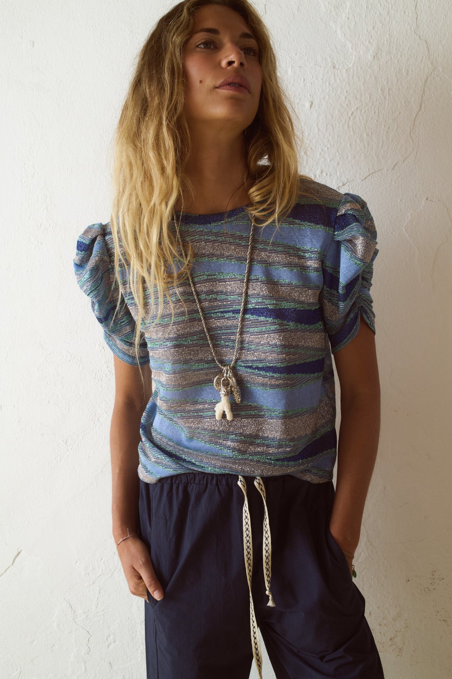 Top Formentor Josephine detalle brillo
