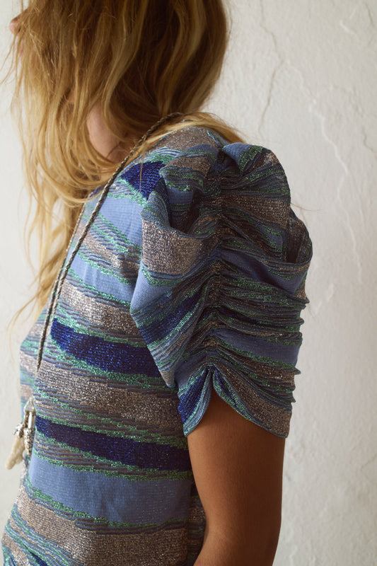 Top Formentor Josephine bandas azules