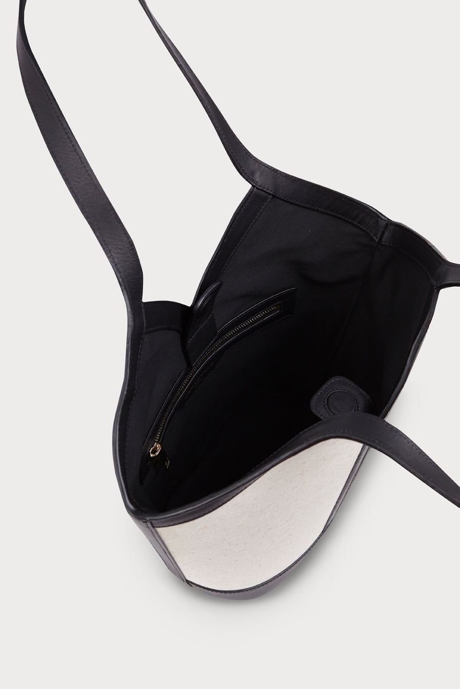 Bolso Gaia Black Linen de Carnevale Madrid · detalle 3
