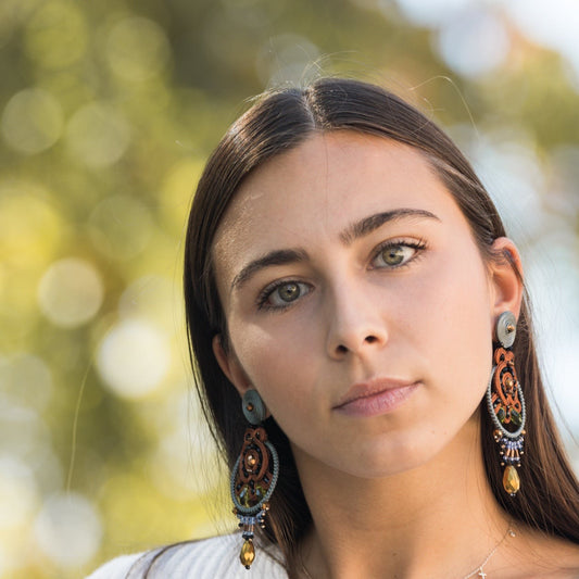 Pendientes Saint Honore Choco de Musula · detalle 1