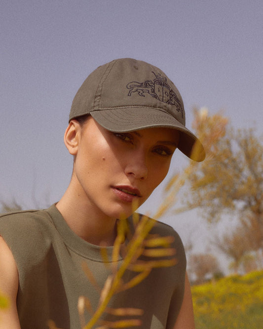 Gorra Juana verde de IQ Collection, vista de detalle