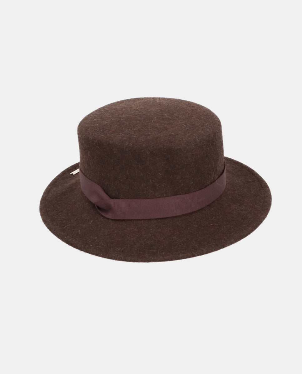 Sombrero Oslo Marrón de Zahati · detalle 2