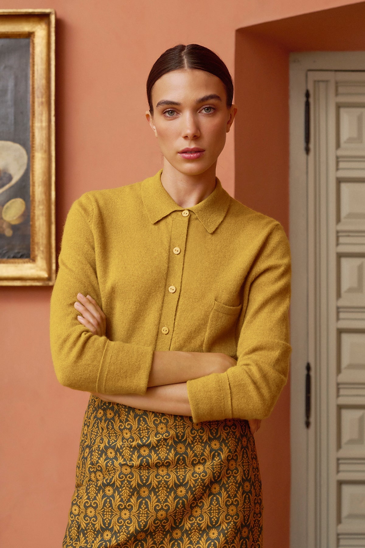 Camisa Picea Cachemir Miel de Maria de la Orden - detalle 6
