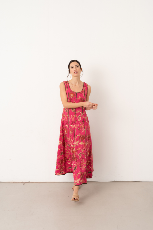 Vestido Flores Rosa