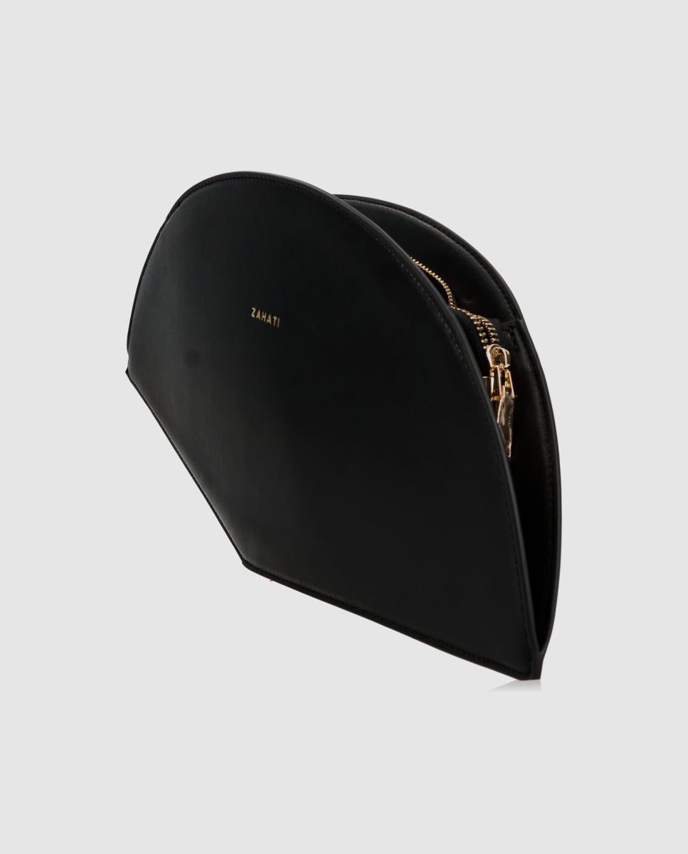Bolso Abanico Lissé Negro de Zahati · detalle 3