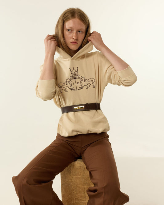Sudadera Leo Beige de IQ Collection · detalle 1