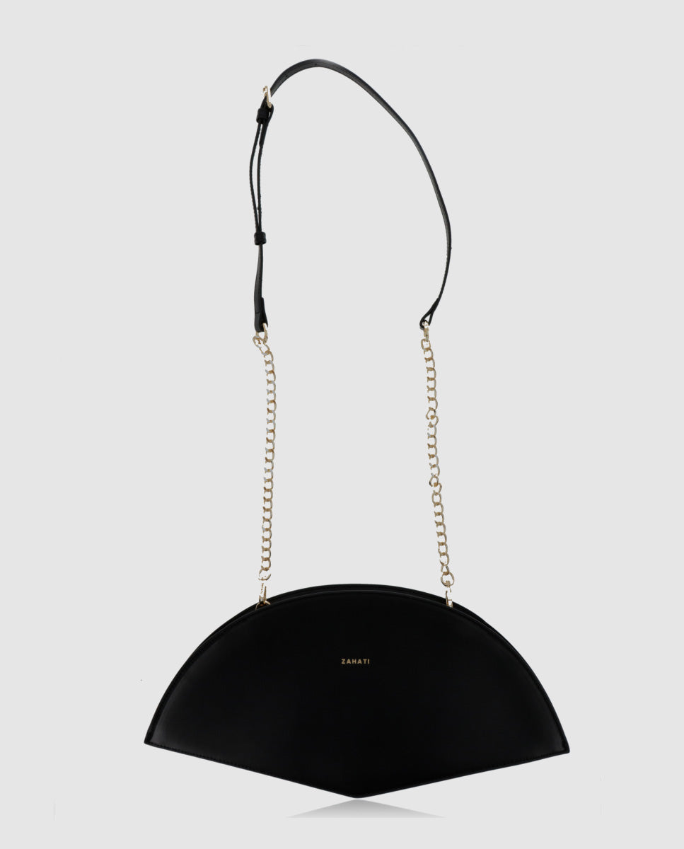 Bolso Abanico Lissé Negro de Zahati · detalle 5