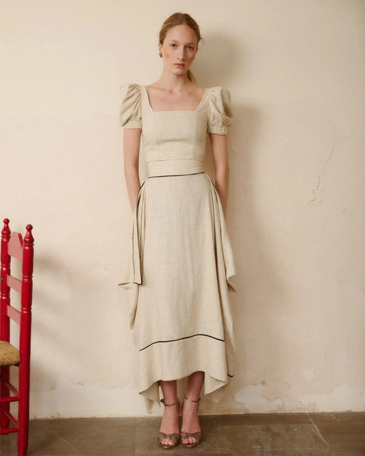 Falda Romance larga en tono teja de IQ Collection · PORTICO Concept, Turó Park Barcelona