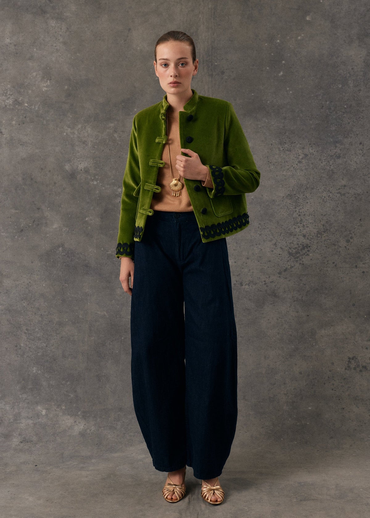 Chaqueta Tang Pistachio de Laganini · detalle 4