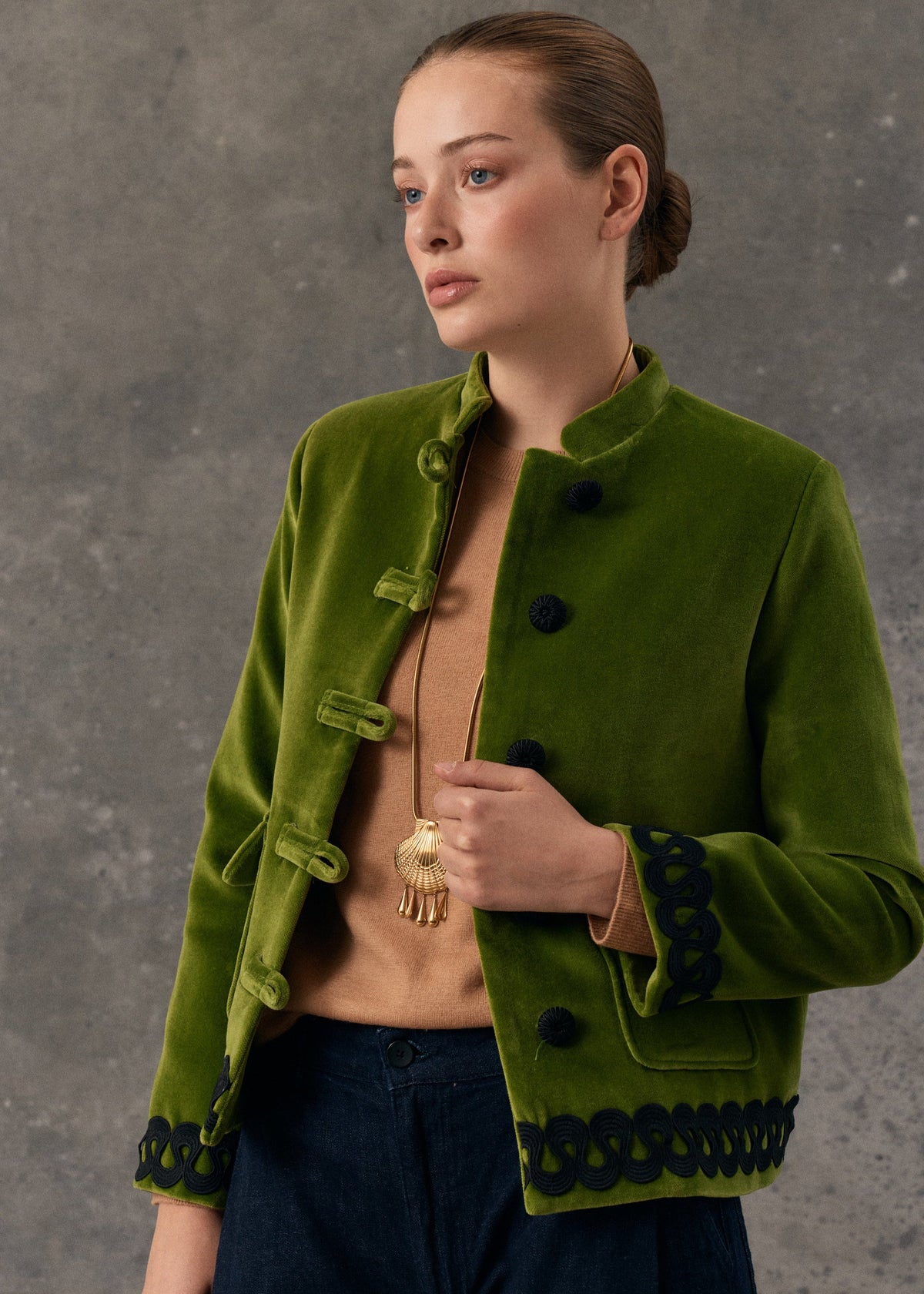 Chaqueta Tang Pistachio de Laganini · detalle 3