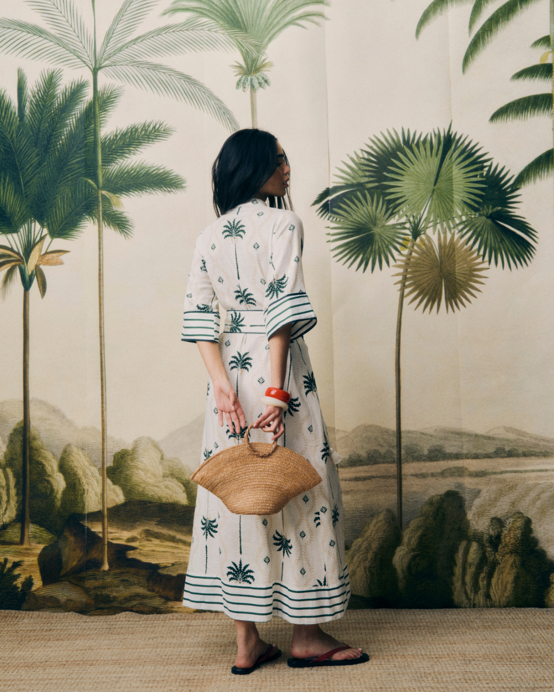 Vestido Panamá Aiea de Laganini con estampado de palmeras – PORTICO Concept, Turó Park Barcelona (vista 6)
