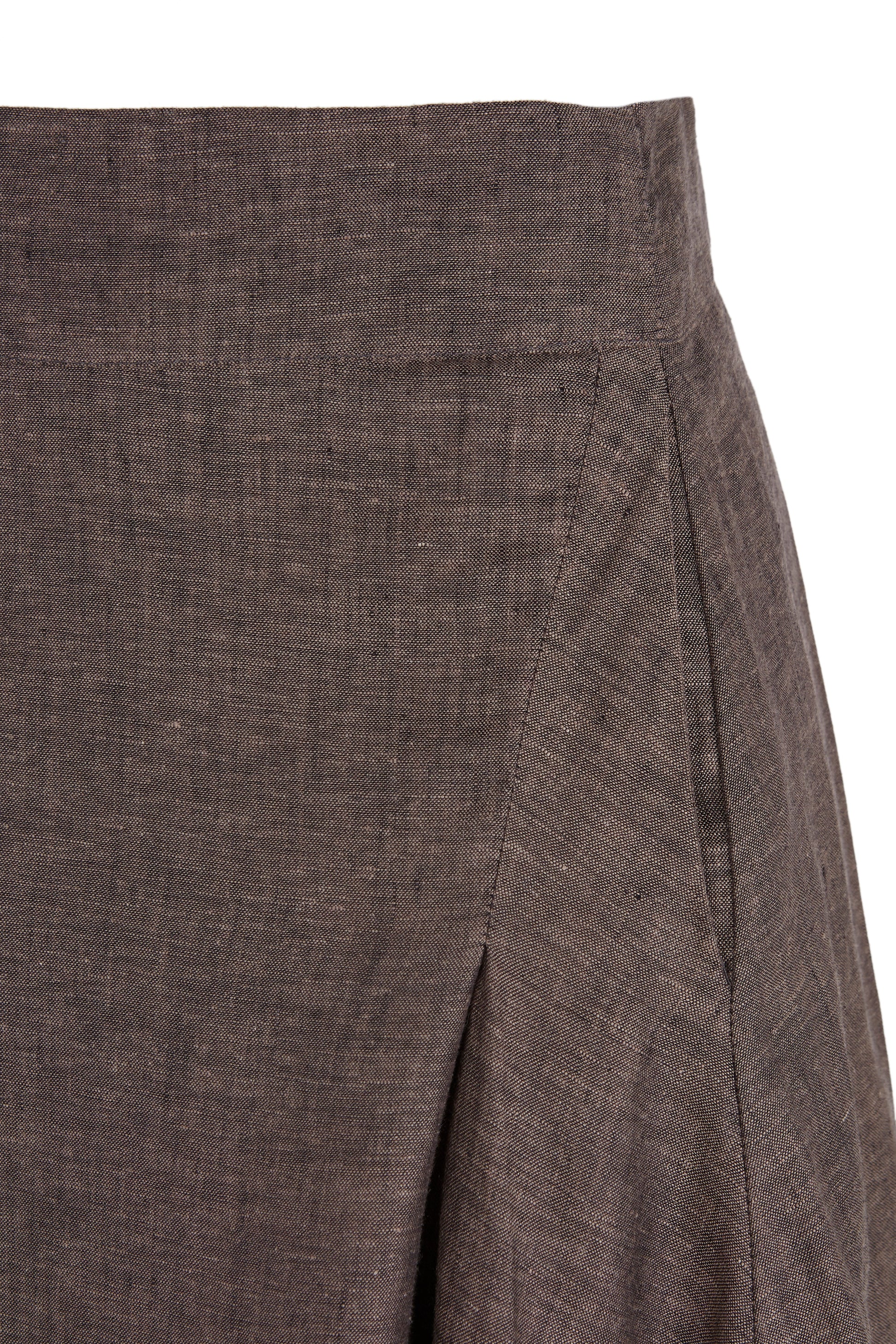 Falda Parker Lino Tabaco de Baudesson, 100% lino · detalle 9