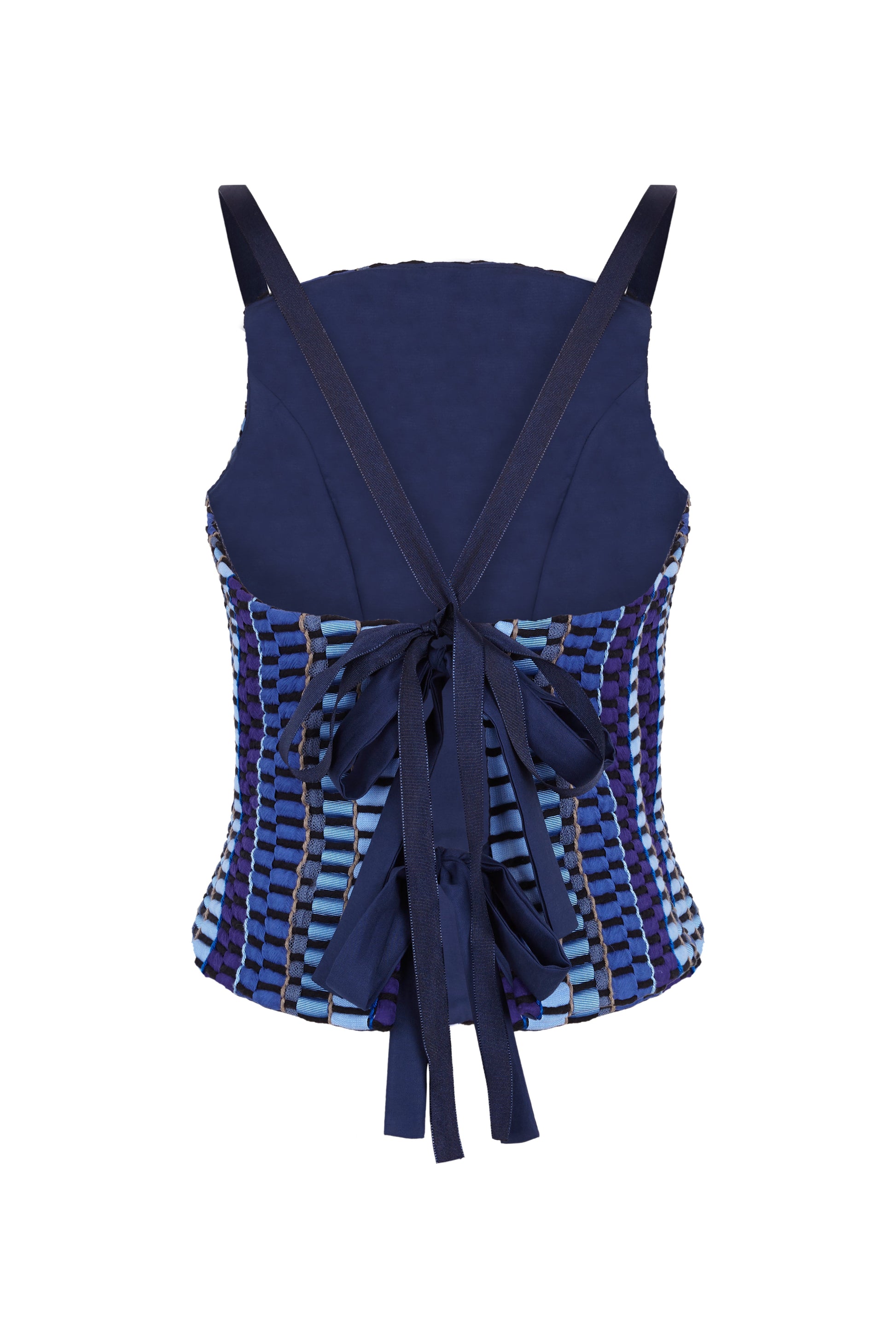 Top Ipanema Lazuli de Baudesson, algodón, seda y tejido de telar · detalle 7