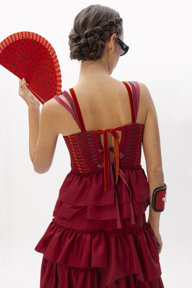 Vestido Cas Vino de Baudesson · detalle 8