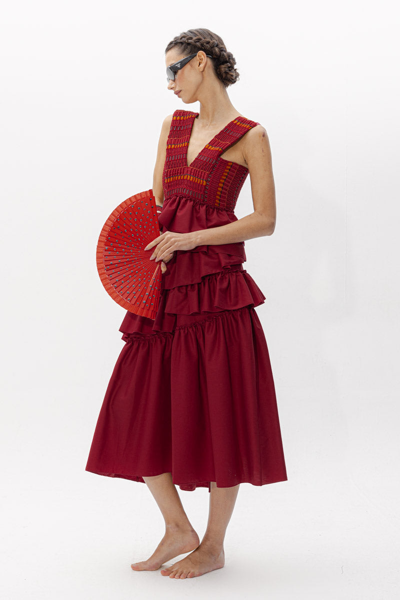 Vestido Cas Vino de Baudesson · detalle 5