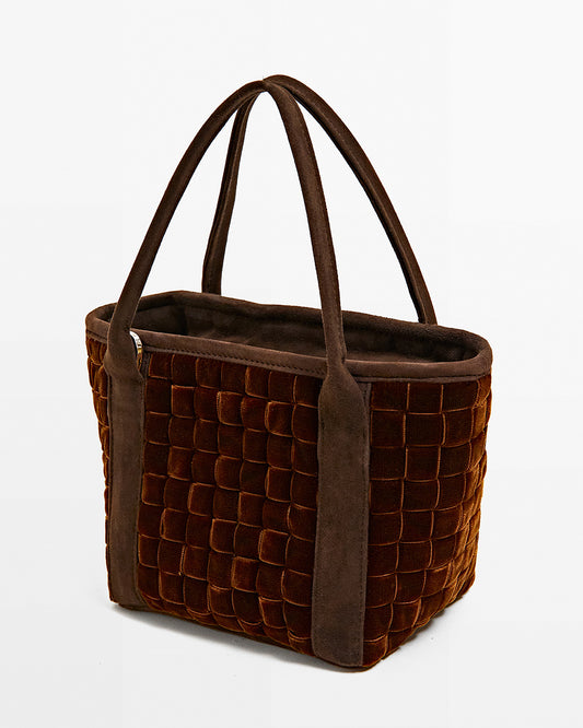 Bolso Casiopea Marrón de Velvet Atelier, vista lateral