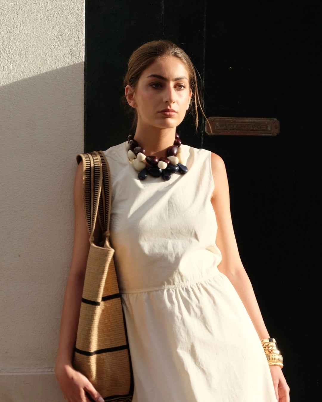 Collar Marina burdeos de Coper · detalle 3