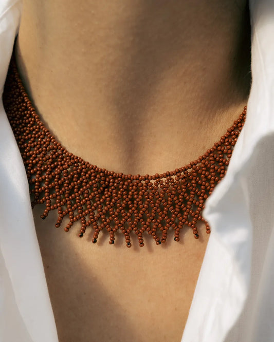 COLLAR LETICIA MALBEC