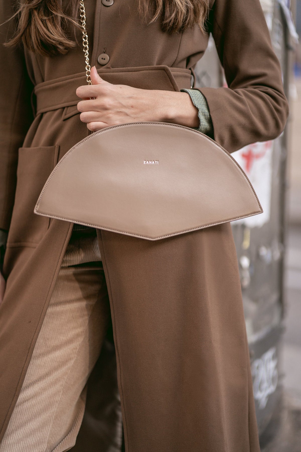 Bolso Abanico Lissé Topo de Zahati · detalle 6