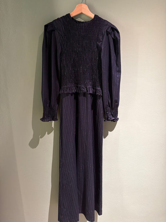 Vestido mariposa azul brillo