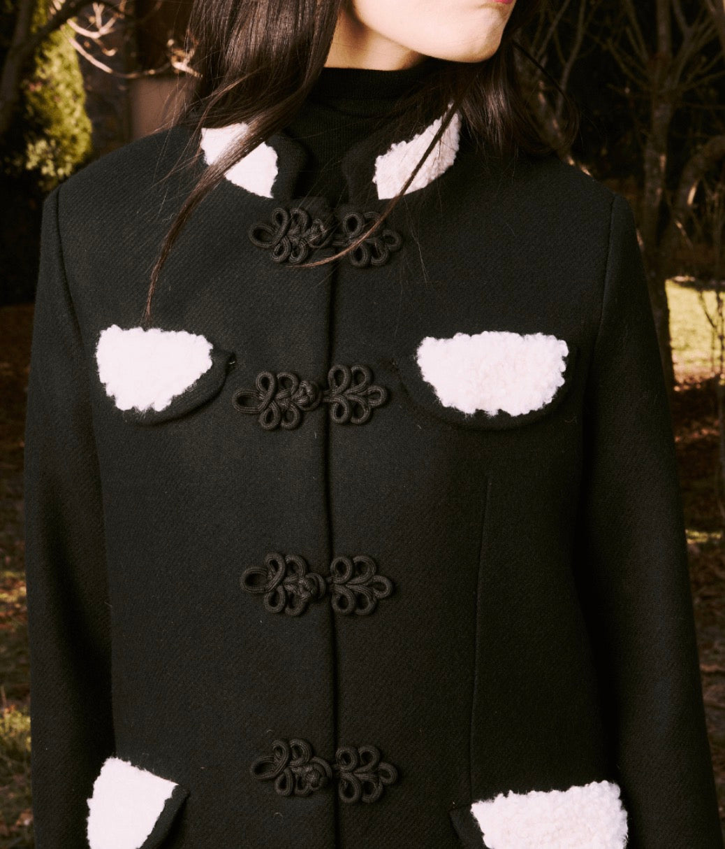 Abrigo dinasty black cashmere