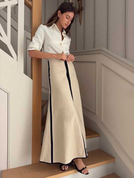 Blusa de lino blanca