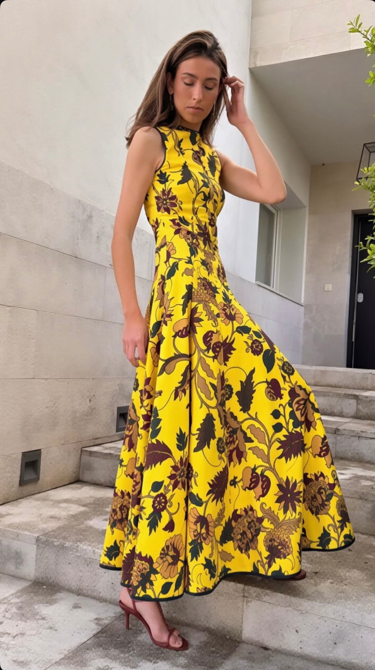 Vestido Zori Amarillo Flores