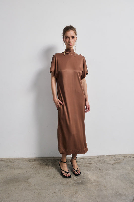 Vestido Ashley Marrón — Galcon Studio