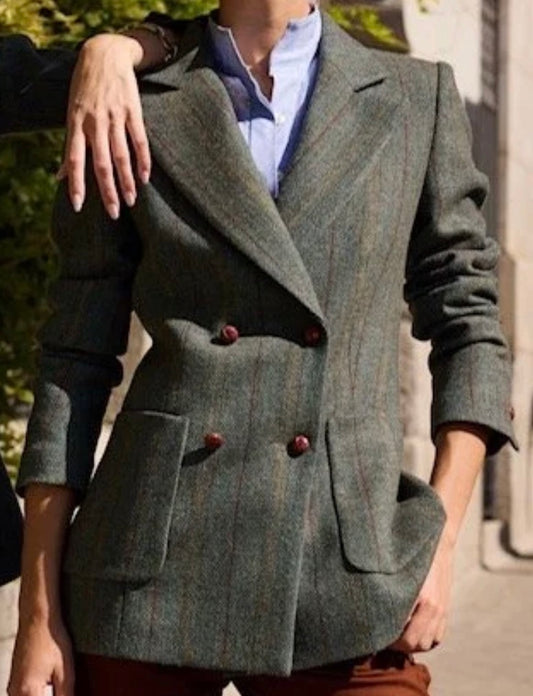 chaqueta cruzada rayas