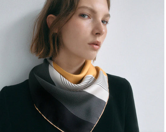 Pañuelo Block scarf yellow