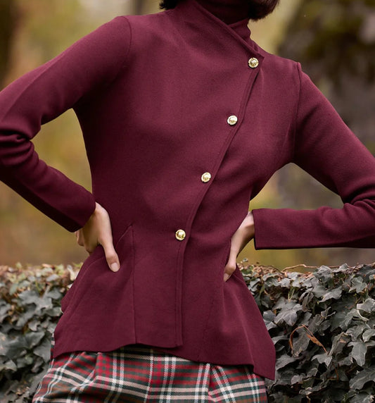 Chaqueta punto Celia burdeos