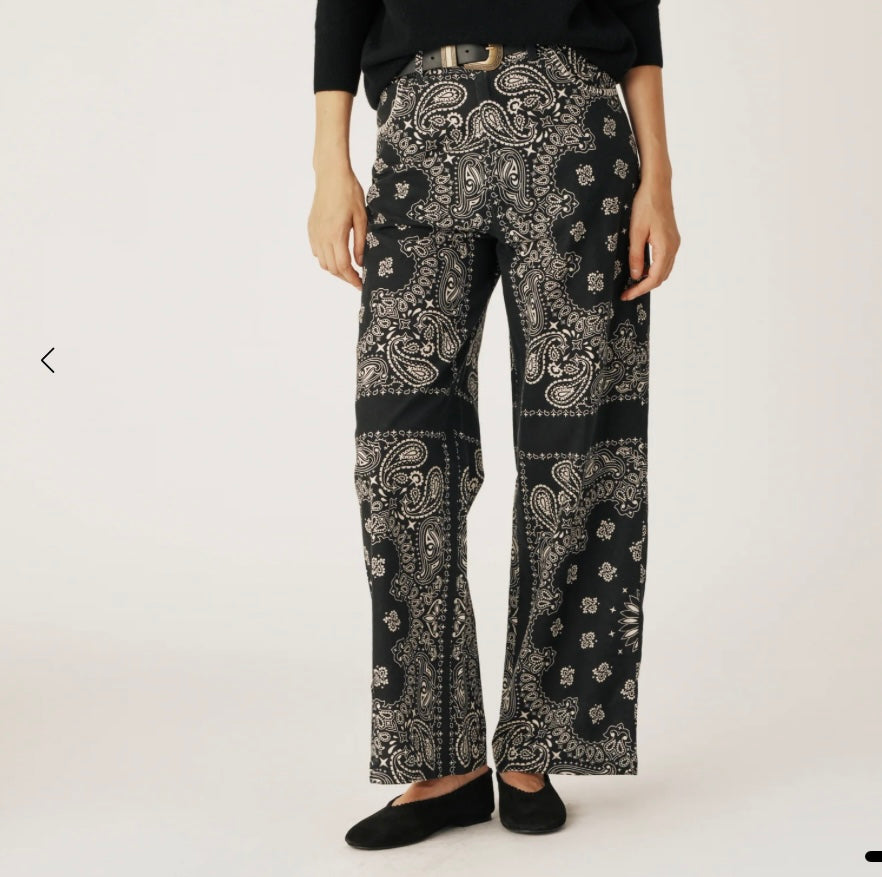 Pantalón bandana negro