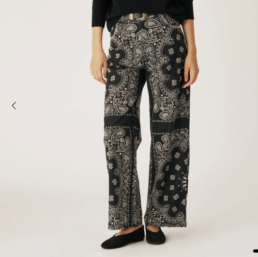 Pantalón bandana negro