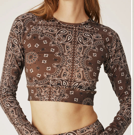 Yoga long sleeve top bandana