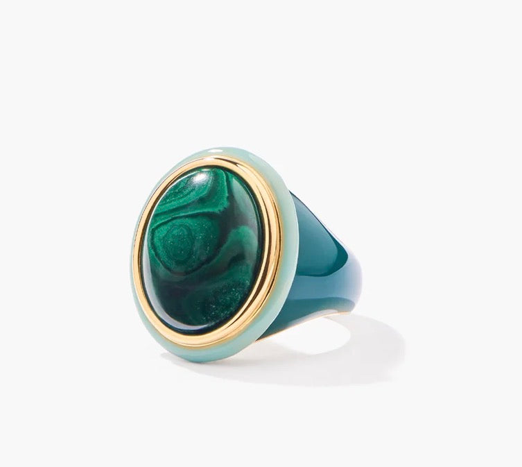 Anillo Tabarin Malachite