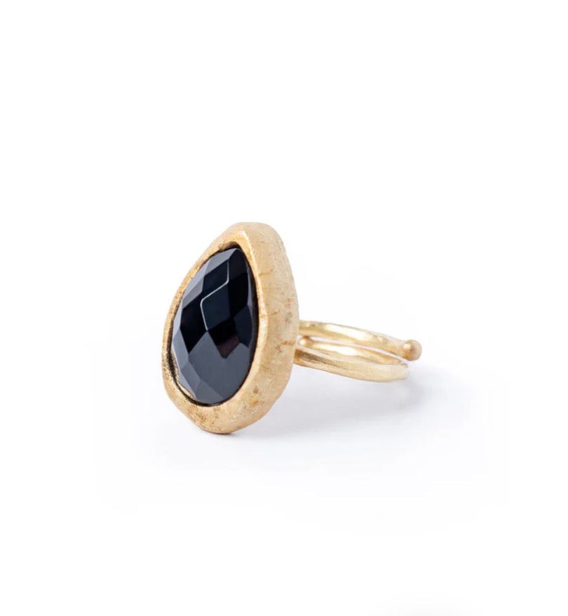 Anillo Gota Agata en ágata negra – Olga Prieto · PORTICO Concept, Turó Park Barcelona