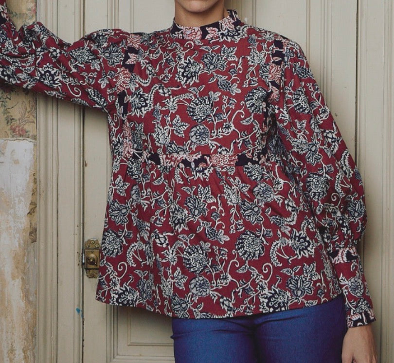 blusa Clotilde norfolk red