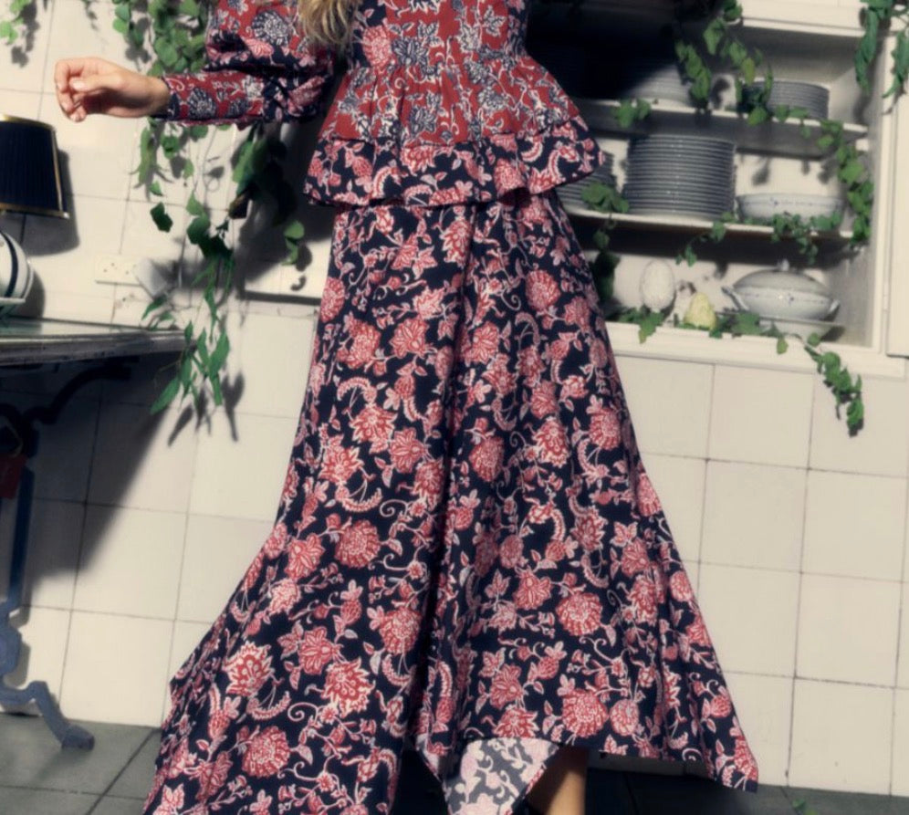 falda devon norfolk blue