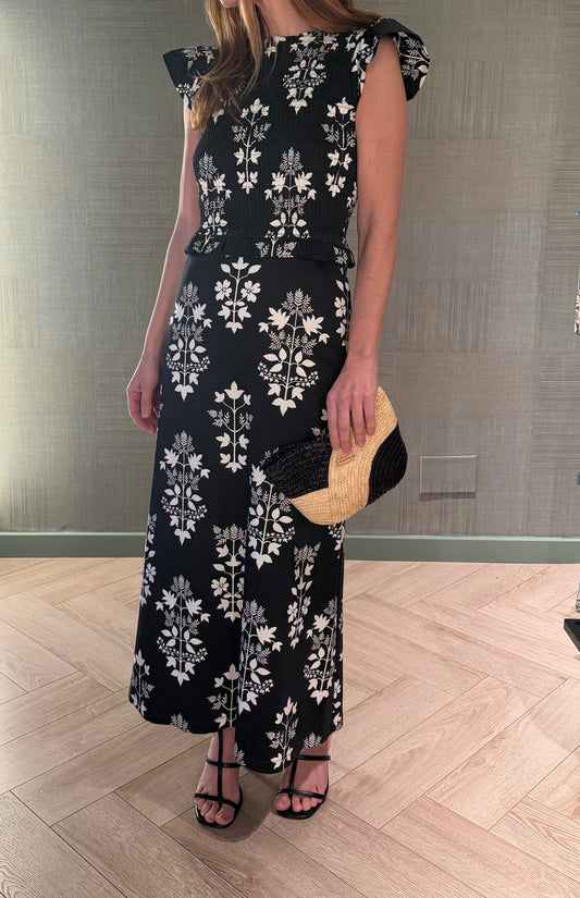 VESTIDO MARIPOSA BLANCO Y NEGRO