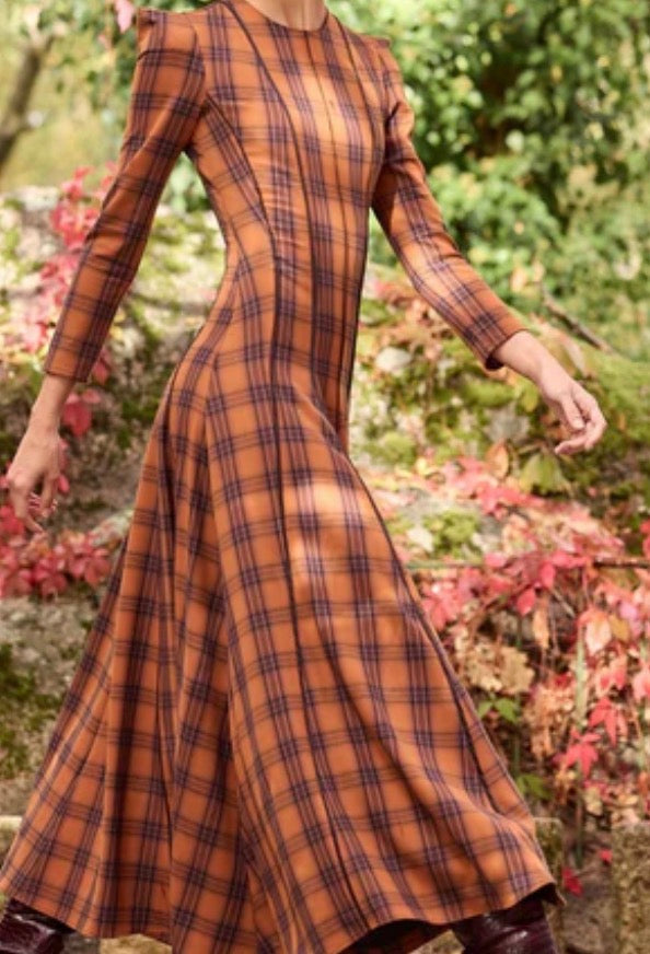 vestido rope cuadros