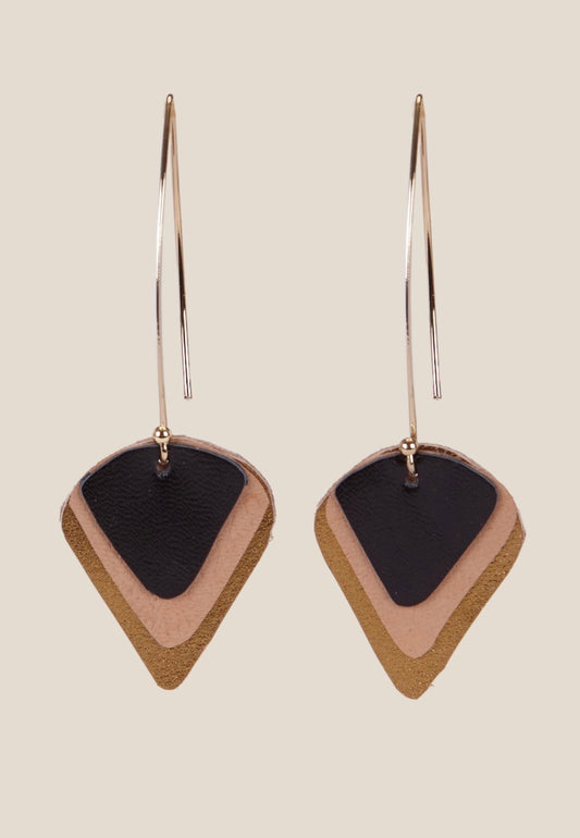 Pendientes pluma triangulo