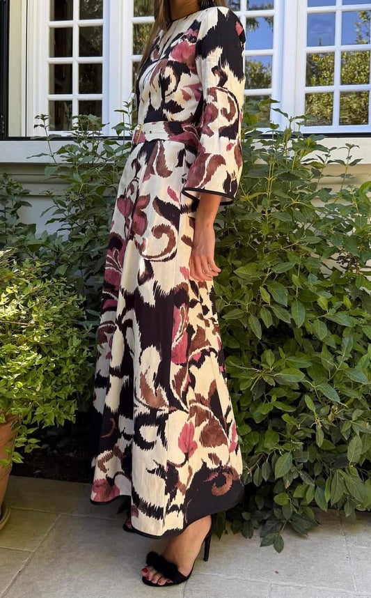 Vestido zori blanco rosa