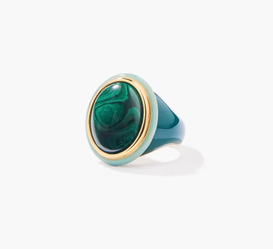 ANILLO TABARIN MALACHITE