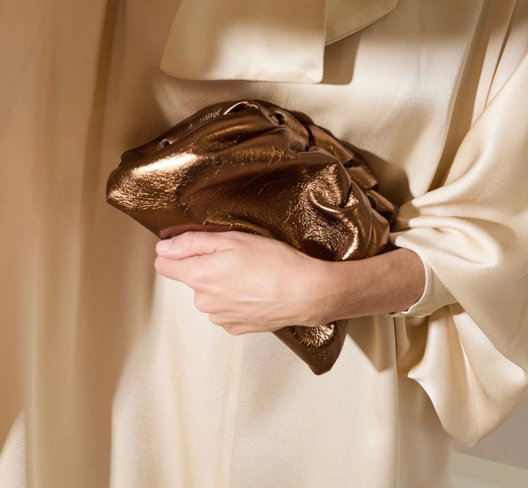 Bolso Cebu Mini Metalizado Oro Viejo