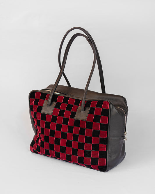 Bolso Inés Granate de Velvet Atelier, vista lateral