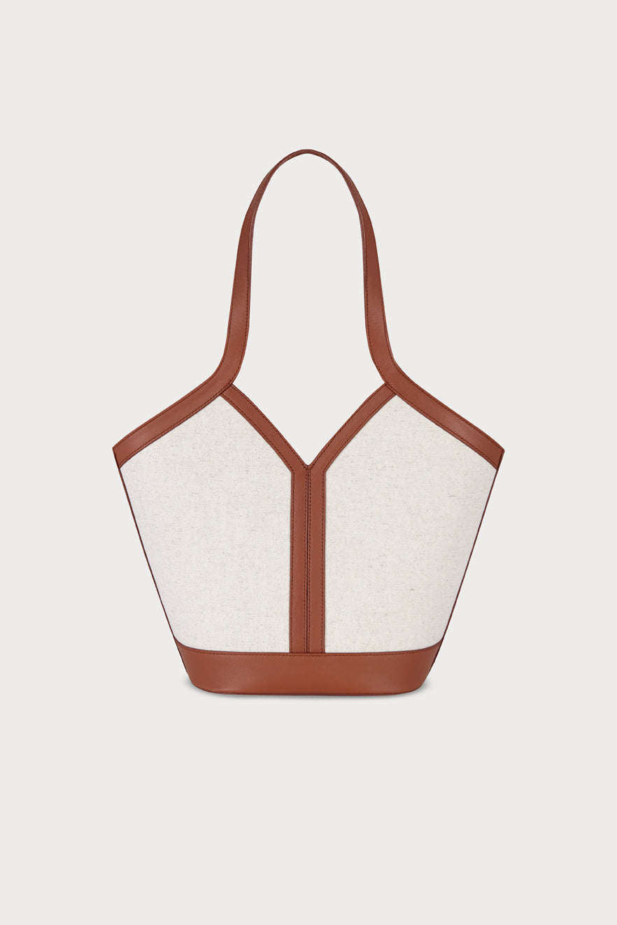 Bolso Gaia Brown Linen de Carnevale Madrid · detalle 2