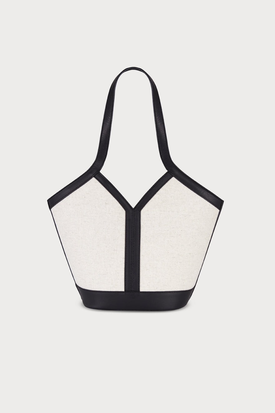 Bolso Gaia Black Linen de Carnevale Madrid · detalle 1
